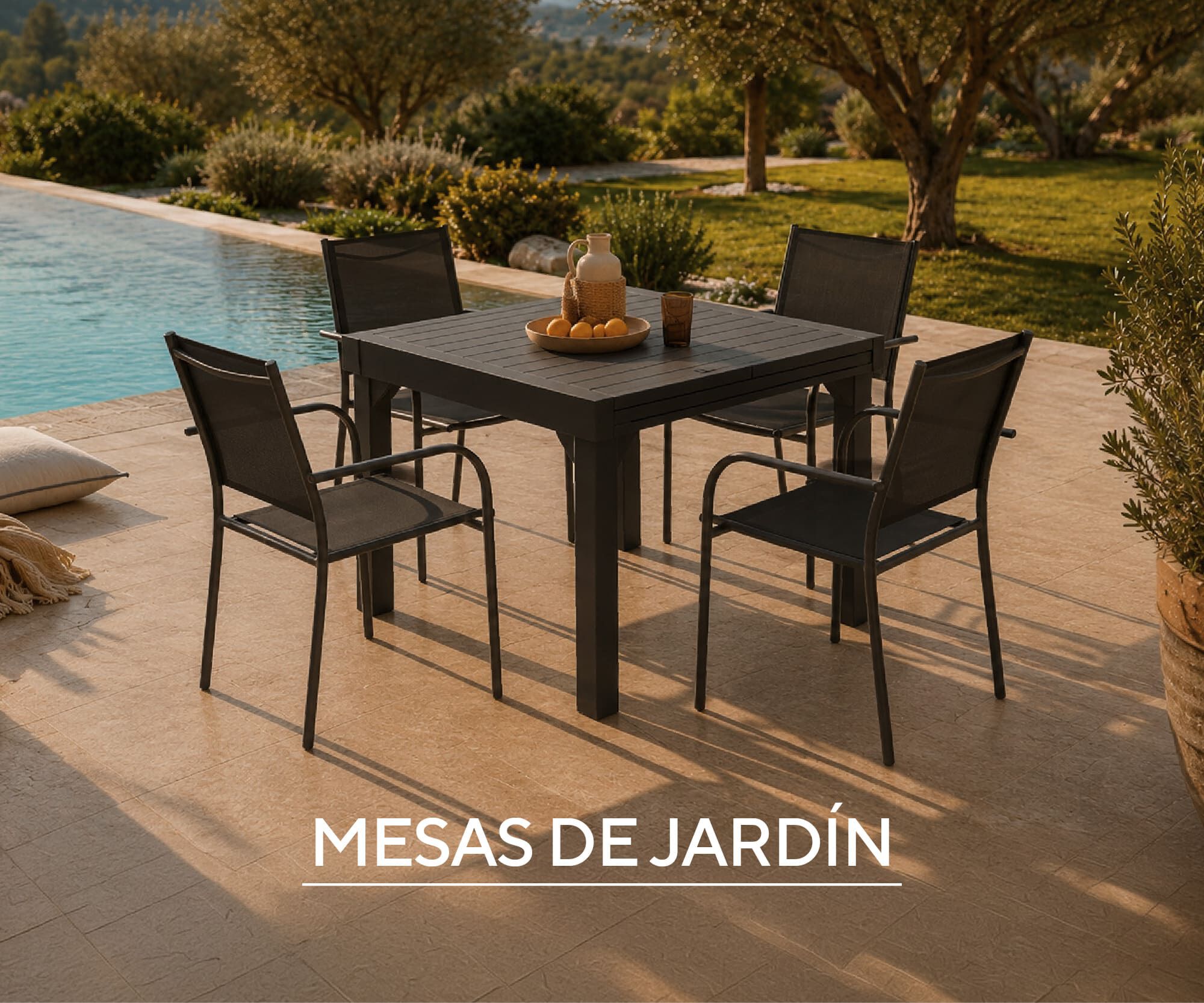 Conjunto de mesas de jardin